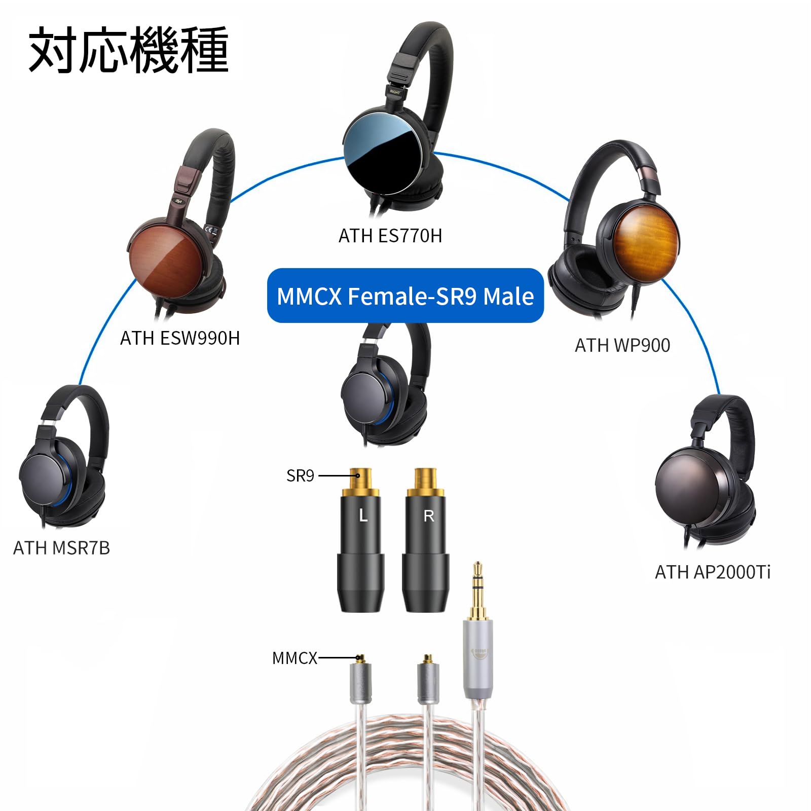 Amazon.co.jp: okcsc A2DC MMCX 変換 変換コネクタ イヤホンジャック